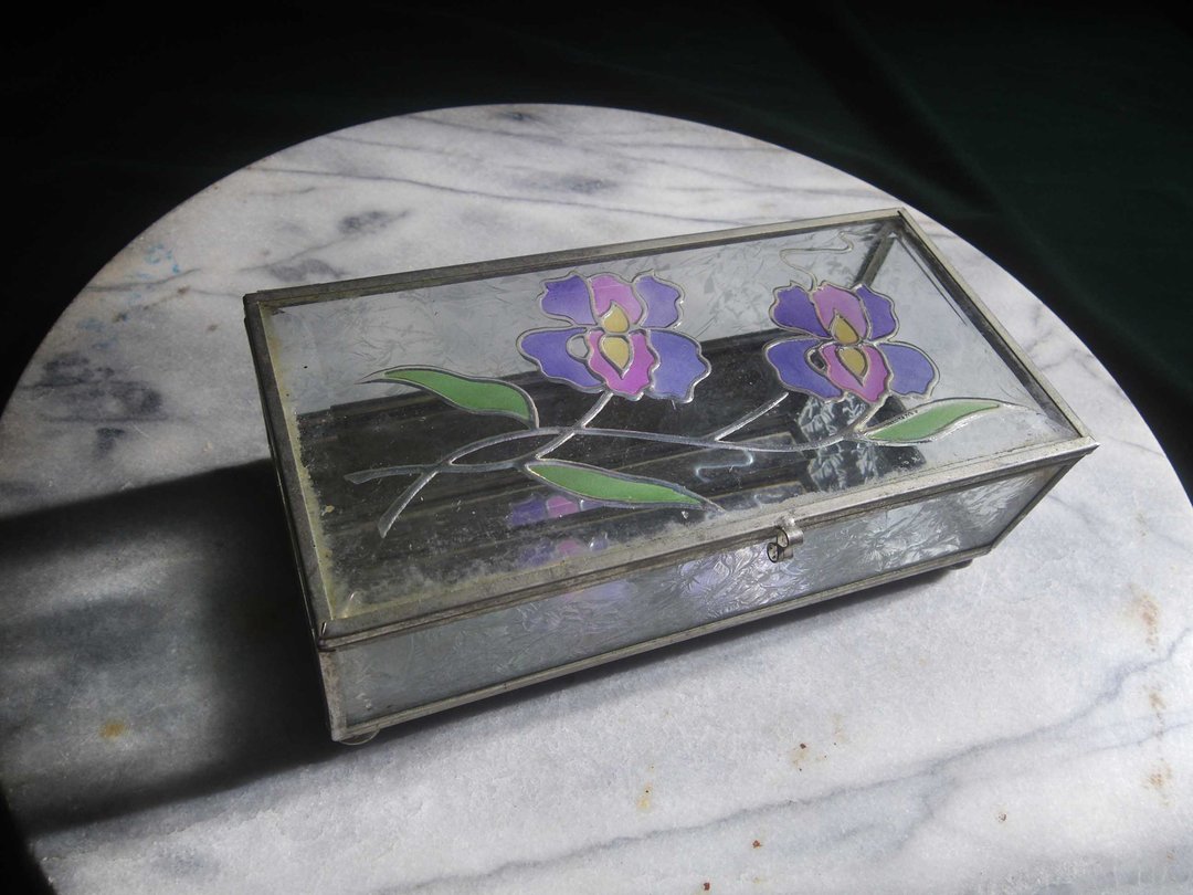 【老时光 OLD-TIME】早期台湾制玻璃珠宝盒 - 收纳用品 - 其他材质 