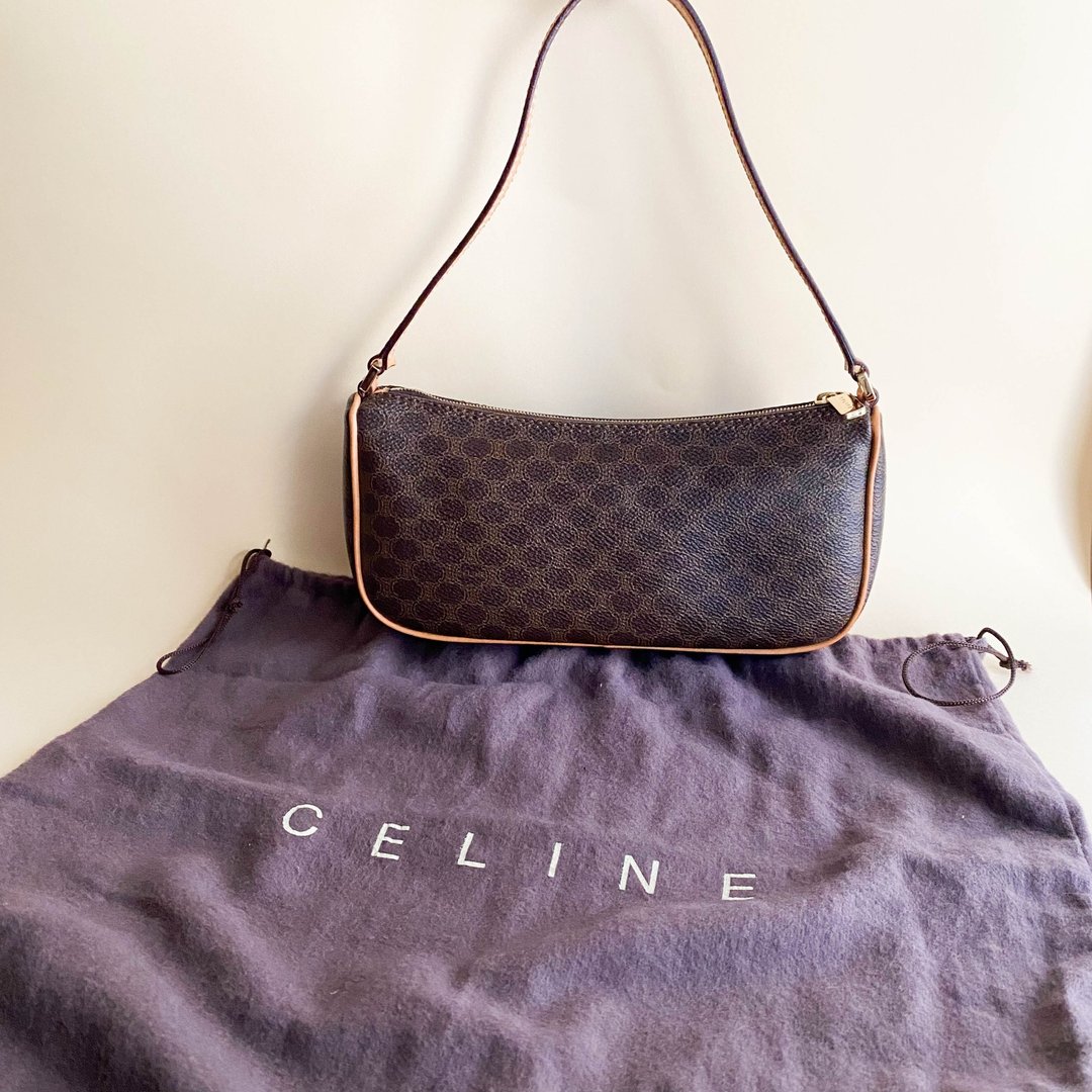 中古包Celine赛琳│单肩包│古着包│手提包│上膊包│女友礼物 - 手提包/手提袋 - 真皮 咖啡色