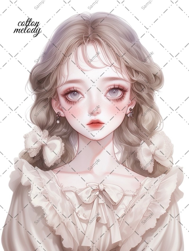 original sticker no.1115 人物贴纸 原创贴纸 人物贴纸 女孩贴纸 原创人物贴纸 - 贴纸 - 纸 
