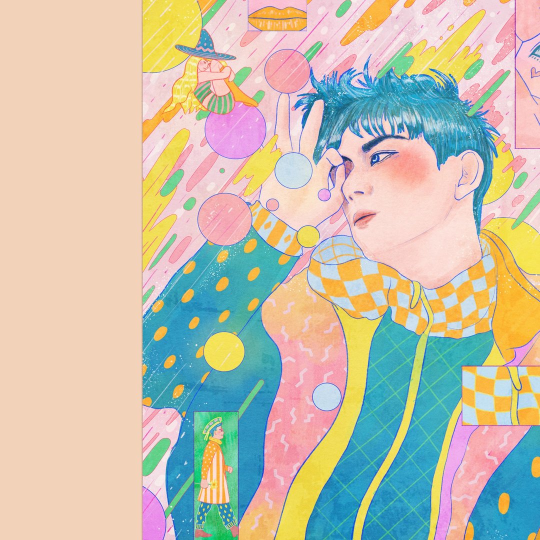 Fly You To My Tokyo Dream 艺术印刷插画明信片 - 卡片/明信片 - 纸 多色