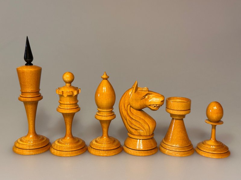 苏联/俄罗斯西洋棋套装 1925-1930（复制品） - 桌游/玩具 - 木头 黑色