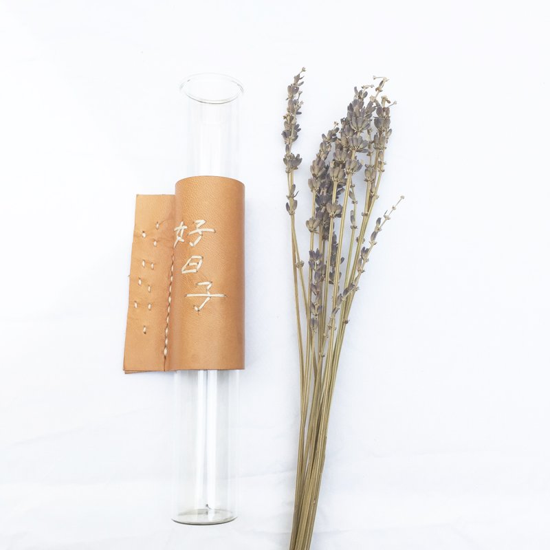 玻璃皮革花器 - 好日子! - 植栽/盆栽 - 真皮 金色