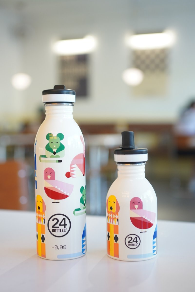 意大利24Bottles【URBAN超轻量羽毛系列】Best Friends -不锈钢 - 水瓶/水壶 - 不锈钢 白色