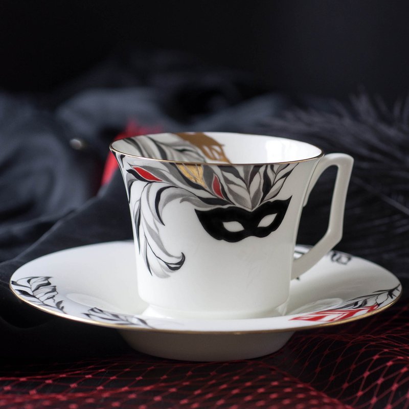 茶杯、茶具、瓷杯、餐壁纸置、音乐爱好者、戏剧爱好者礼品 - 其他杯子 - 其他材质 白色