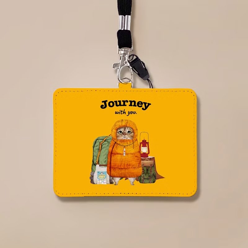 Journey with you 露营猫咪 / 证件套 - 证件套/卡套 - 人造皮革 白色