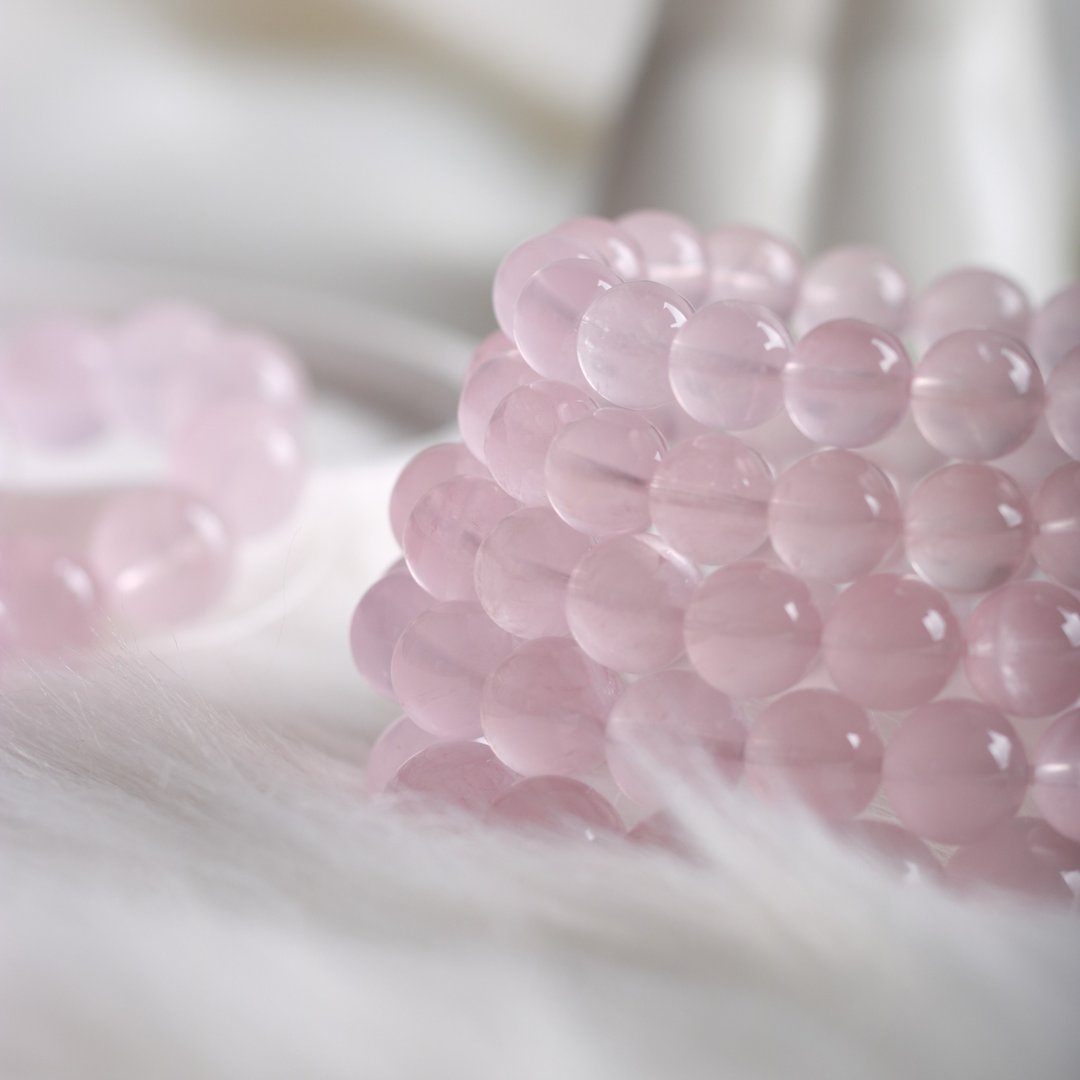 莫桑比克粉晶 - 手链/手环 - 水晶 粉红色