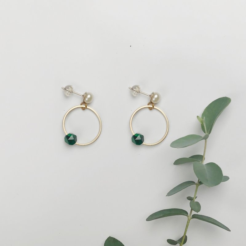 珍珠迷你耳钉 可改耳夹 - 耳环/耳夹 - 珍珠 金色