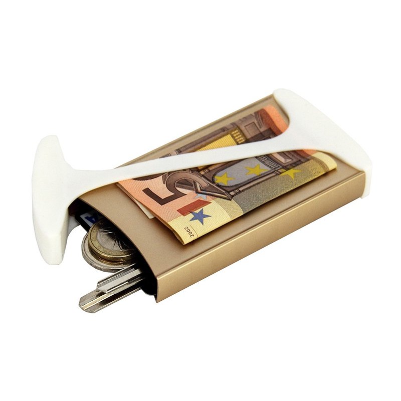 钱包 - 雾面/香槟色 - 零钱包 - 铝合金 金色