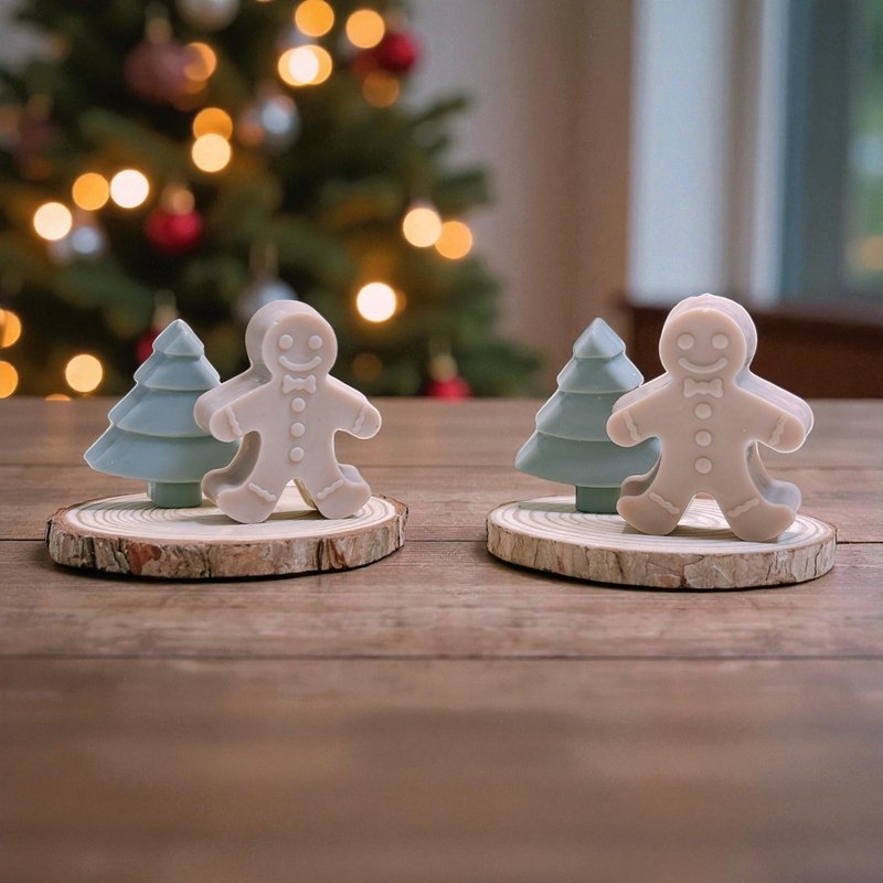 姜饼人-圣诞树 造型皂-单入礼盒 双入礼盒 圣诞节 交换礼物 - 肥皂/手工皂 - 其他材质 
