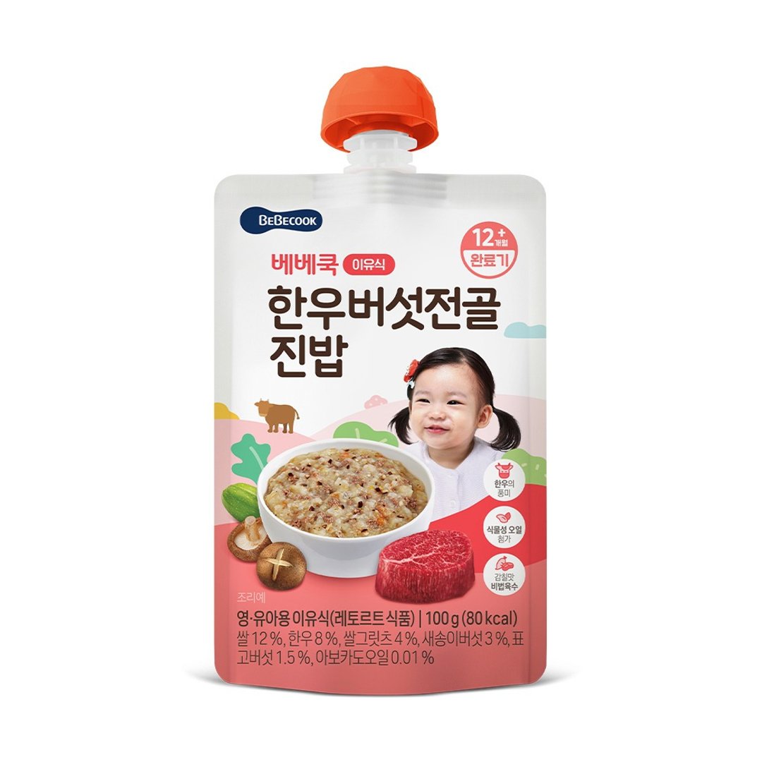 韩国【BEBECOOK】宝膳 幼儿韩牛香菇汤软饭(100g) - 玩具/玩偶 - 其他材质 