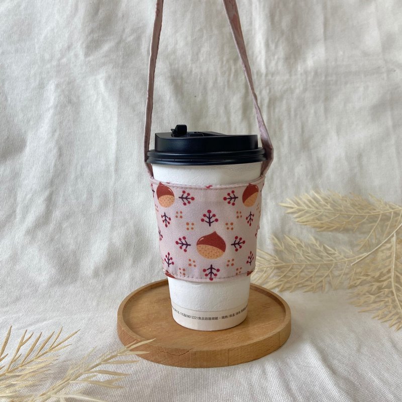原创 饮料提袋/杯套/栗子 - 随行杯提袋/水壶袋 - 棉．麻 卡其色