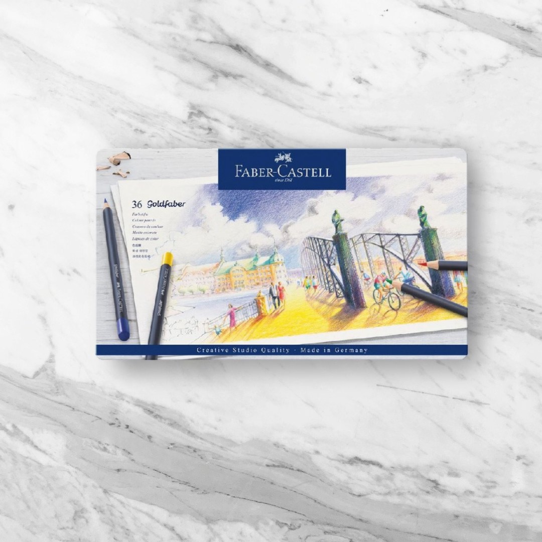 Faber-Castell GOLDFABER油性色铅笔36色/铁盒(原厂正货) - 其他 - 其他材质 多色