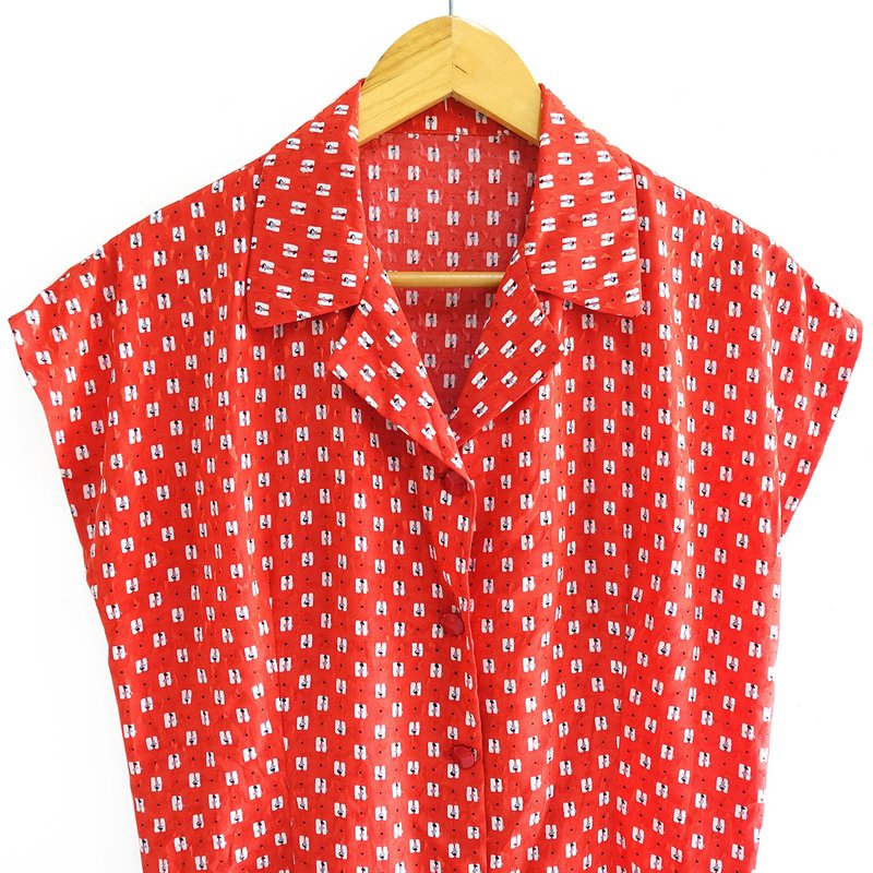 │Slowly│ 爱情-古着无肩衬衫│vintage.复古.文艺. - 女装衬衫 - 聚酯纤维 多色