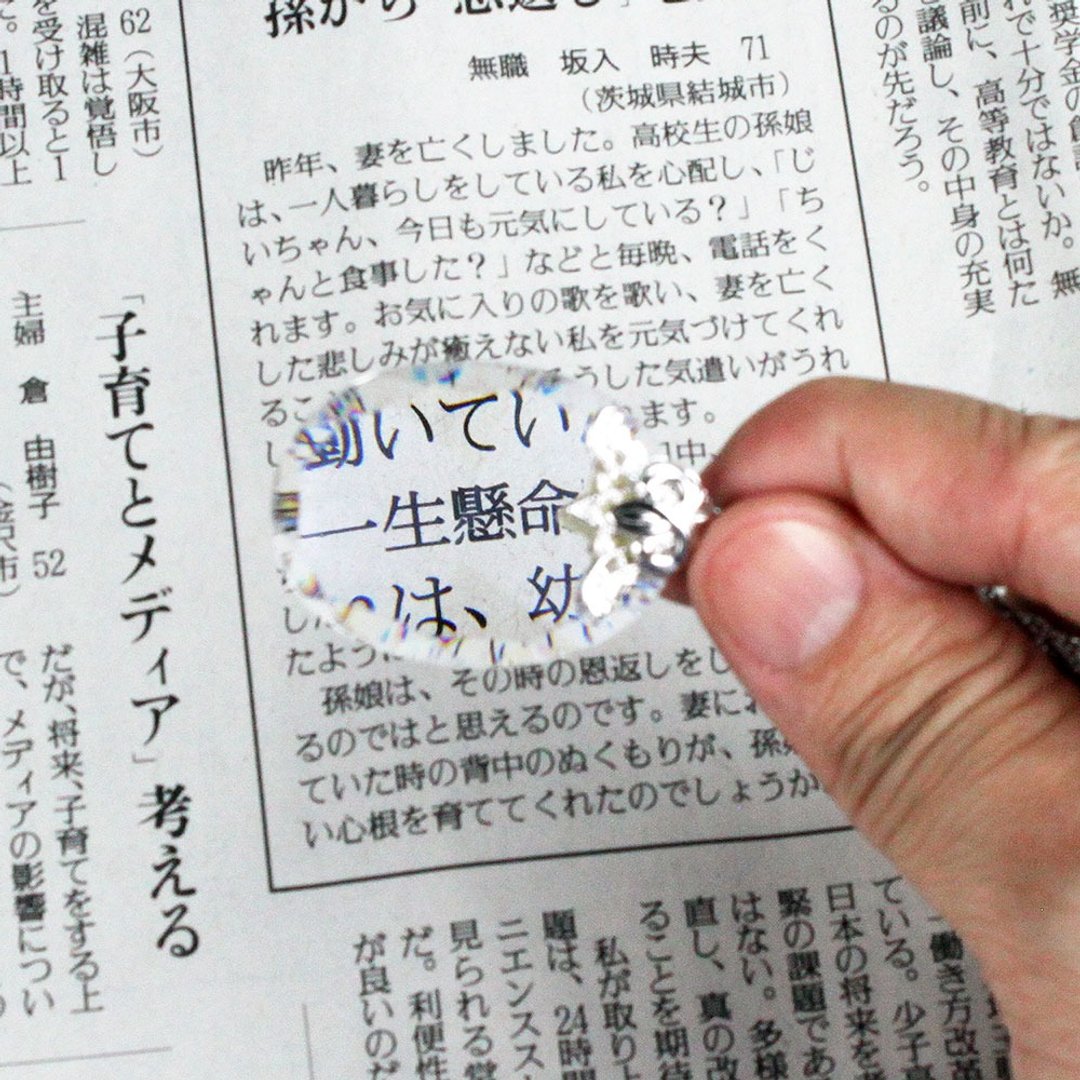 4x/40x30mm 日本制项链型放大镜 闪耀原石 328-S - 项链 - 玻璃 透明