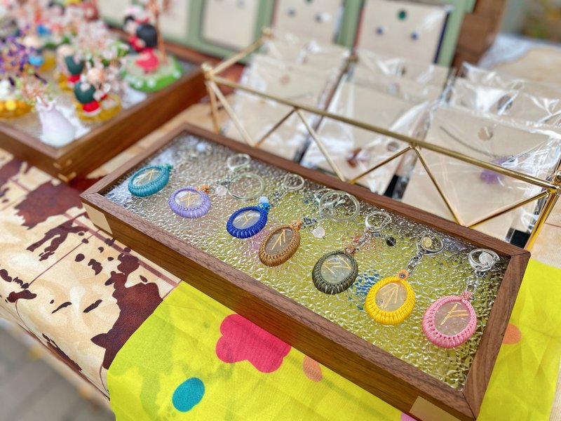 ʚ(圆的兔几)ɞ   水晶蜡绳坠子๑白水晶卢恩符文 - 项链 - 水晶 多色