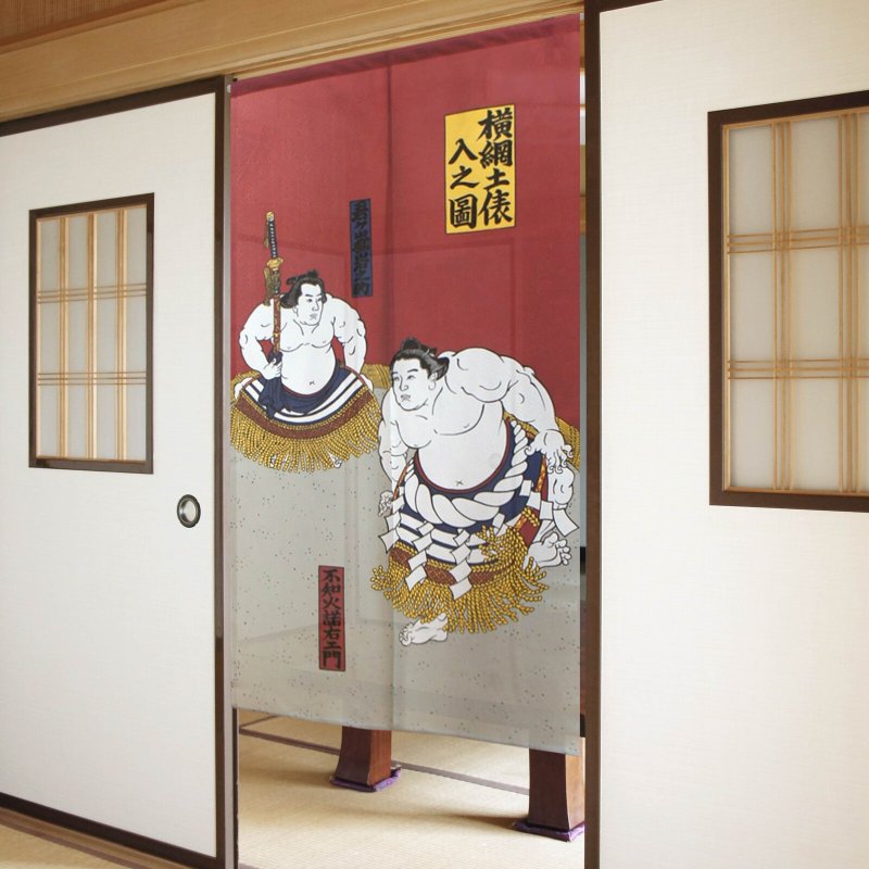 【预订】日本制 相扑手门帘 - 门帘/门牌 - 聚酯纤维 红色