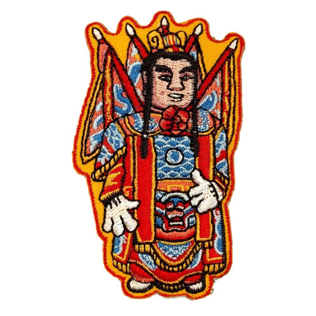 台湾电音三太子 台客爱国 地标背胶刺绣布章 贴布 布标 烫贴 徽章 - 徽章/别针 - 绣线 多色