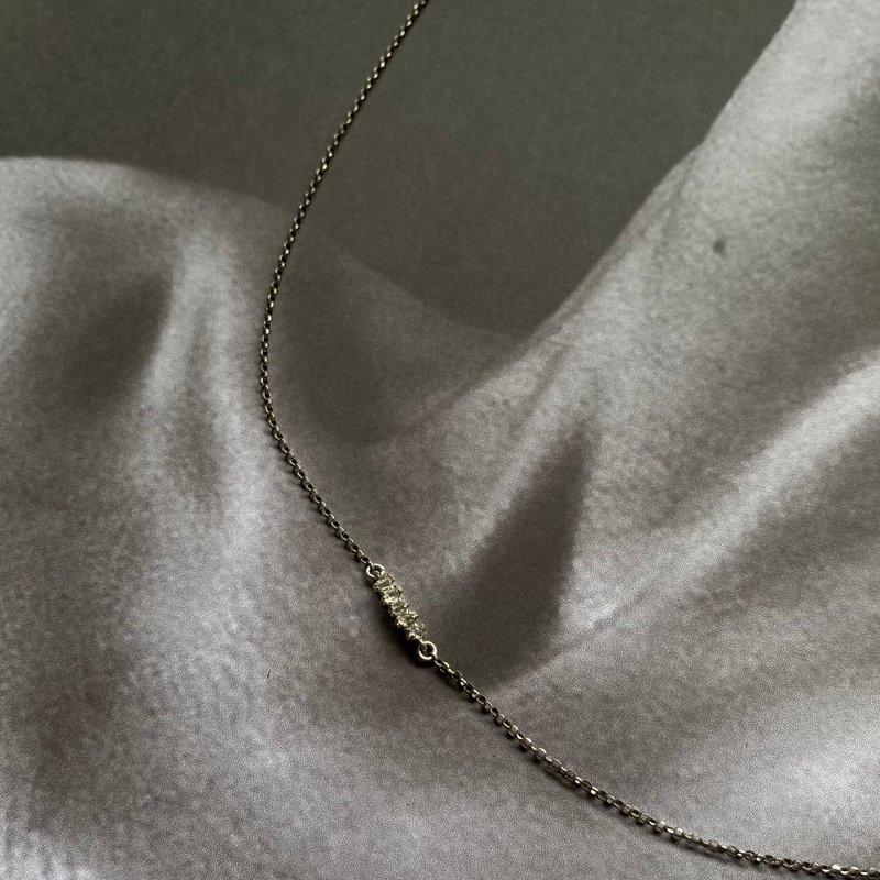 赫基蒙锁骨链 - 项链 - 银 透明