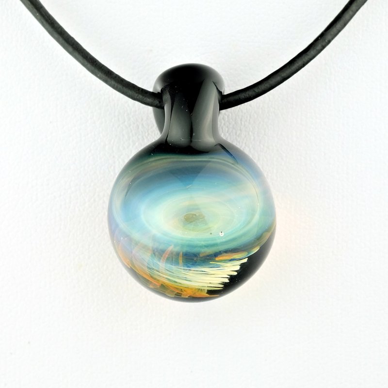 彩虹 星环 手工 玻璃 坠子 - 项链 - 玻璃 多色