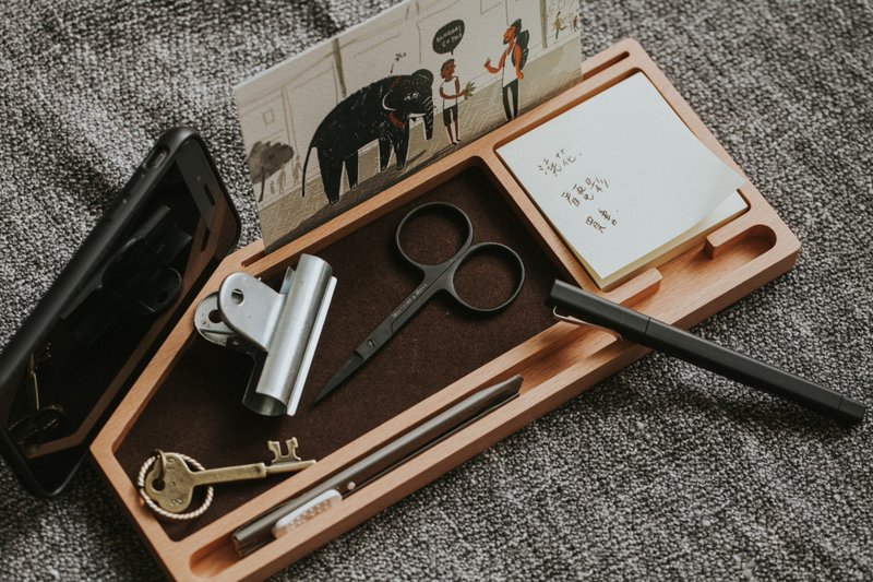 kebdish 多功能键盘置物盘/照片/手机架/收纳用品/文具 - 收纳用品 - 木头 