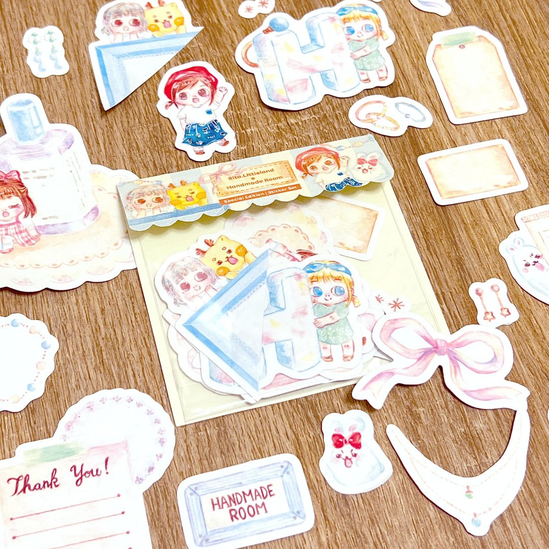 Rita.Littleland Handmade Room 贴纸组(Special Edition) - 贴纸 - 纸 蓝色