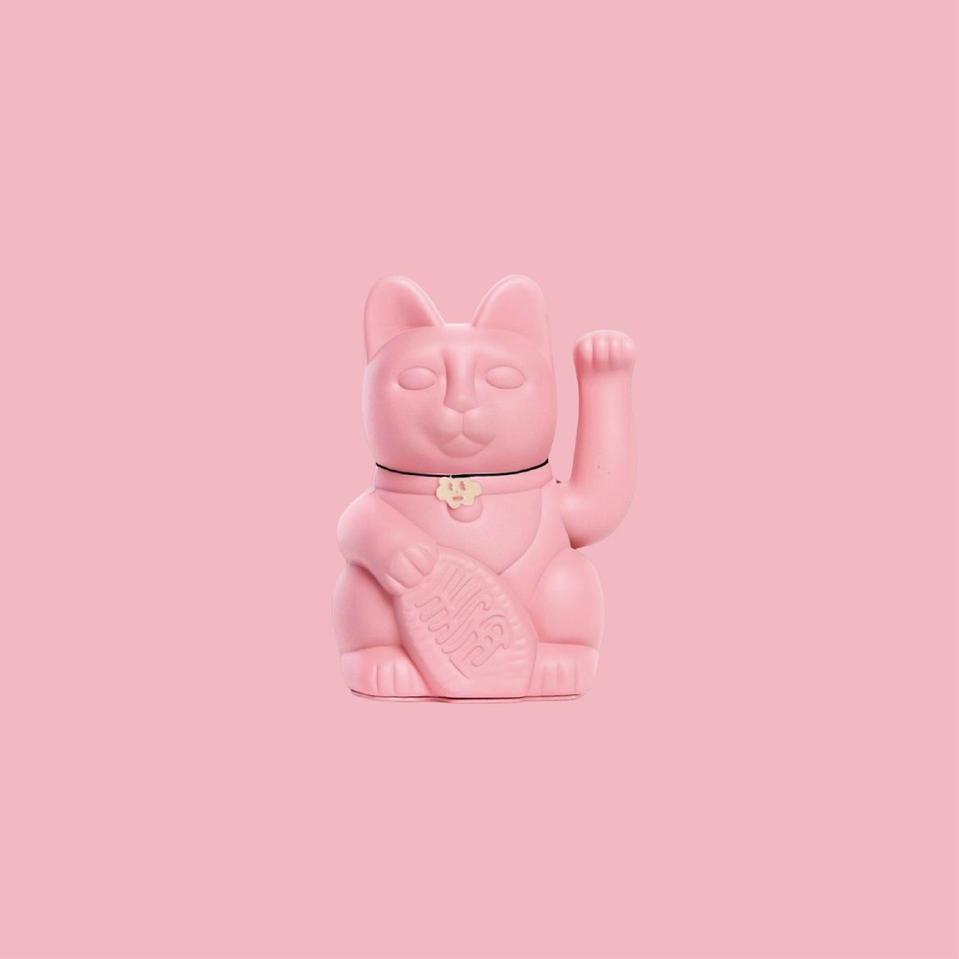 【Diminuto Cielo 招财猫】 Tiny Sky 幸运招财猫 - 淡粉色 15CM - 玩偶/公仔 - 其他材质 粉红色