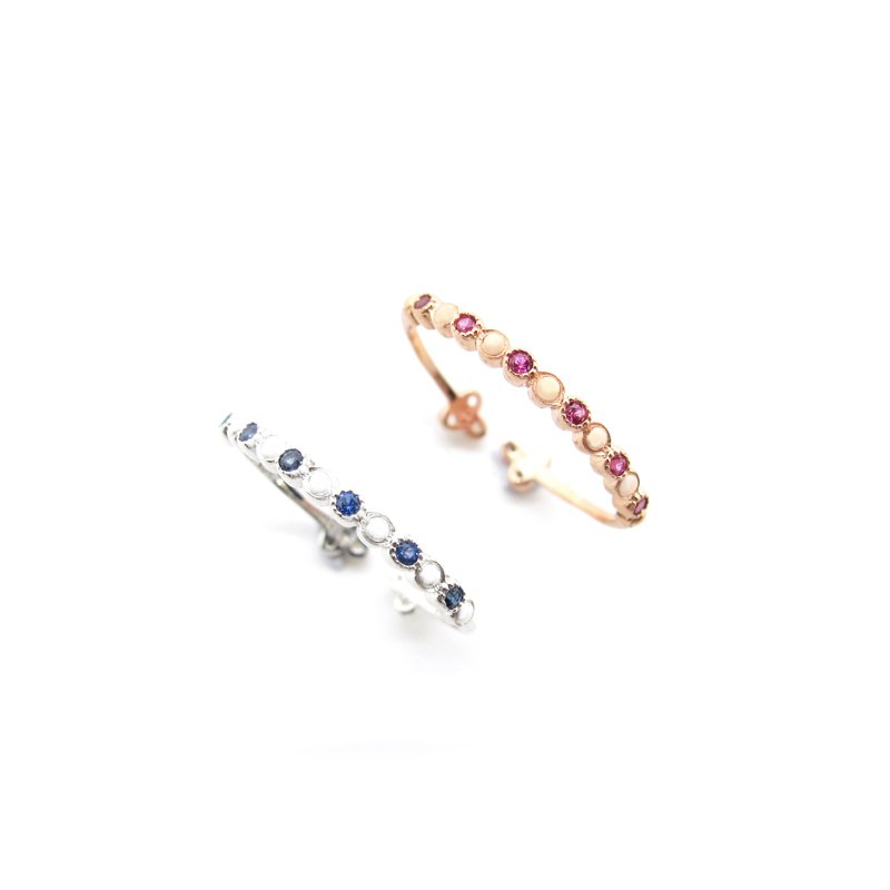 •A Secret Space•  红宝石&蓝宝石戒指 - 戒指 - 纯银 红色