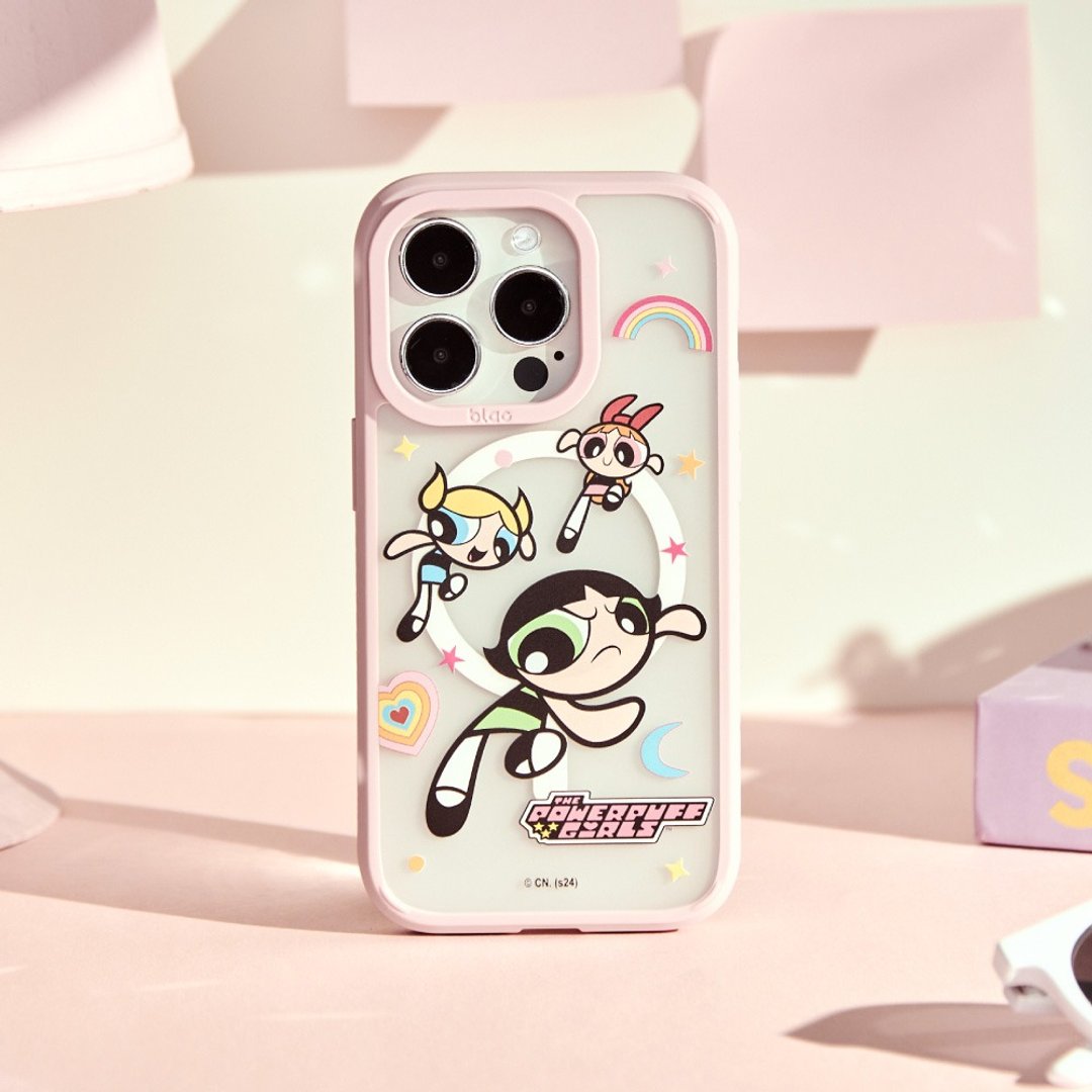 飞天小女警可爱出击极光雾透MagSafe iPhone手机壳 - 手机壳/手机套 - 塑料 透明