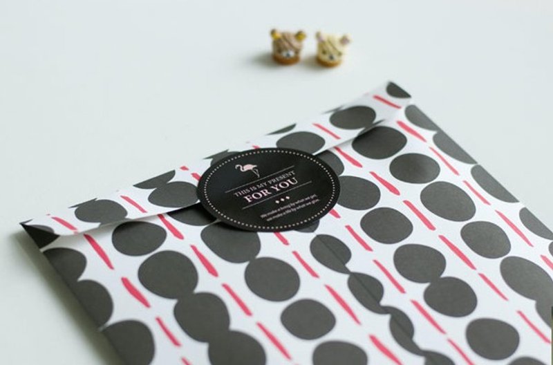 &Cabinet 礼物包装袋 / 信封 - 基本点点 - 包装材料 - 纸 黑色