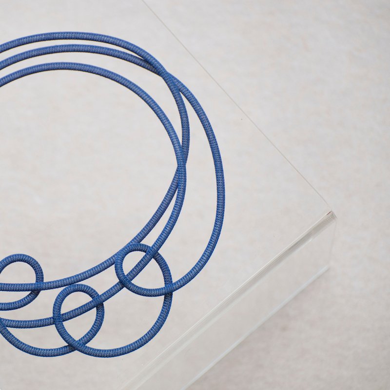 Lussli针织项链: 缠绕 - 深蓝 - 项链 - 丝．绢 蓝色