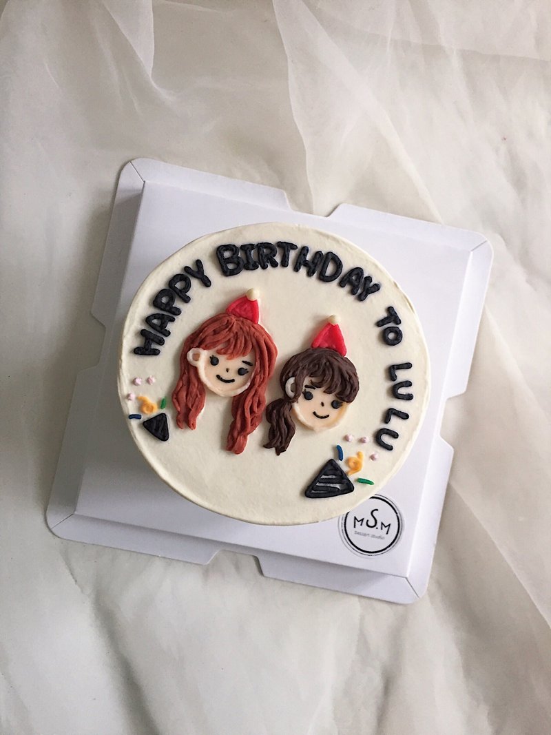 【MSM】似颜绘 生日蛋糕 - 蛋糕/甜点 - 新鲜食材 白色