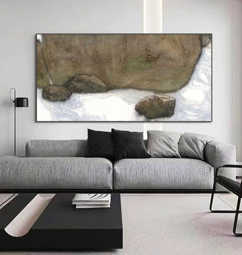 【订制】设计师都在找的水彩艺术家林顺雄天地一石艺术版画 - 海报/装饰画/版画 - 其他材质 卡其色