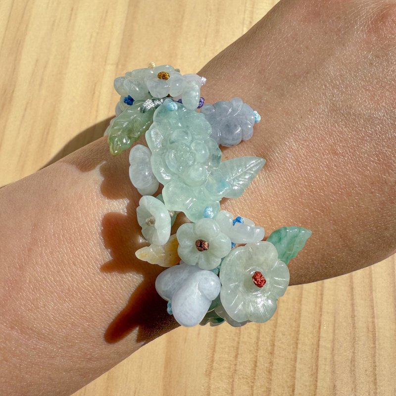 手工玉镯 - 莲之絮语 - 手链/手环 - 玉石 蓝色