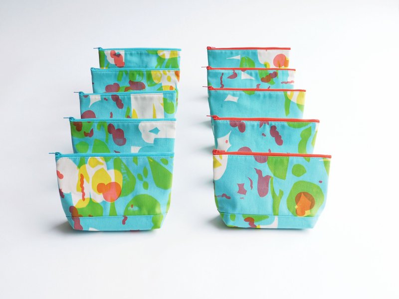 pouch_wakuwaku - 化妆包/杂物包 - 棉．麻 