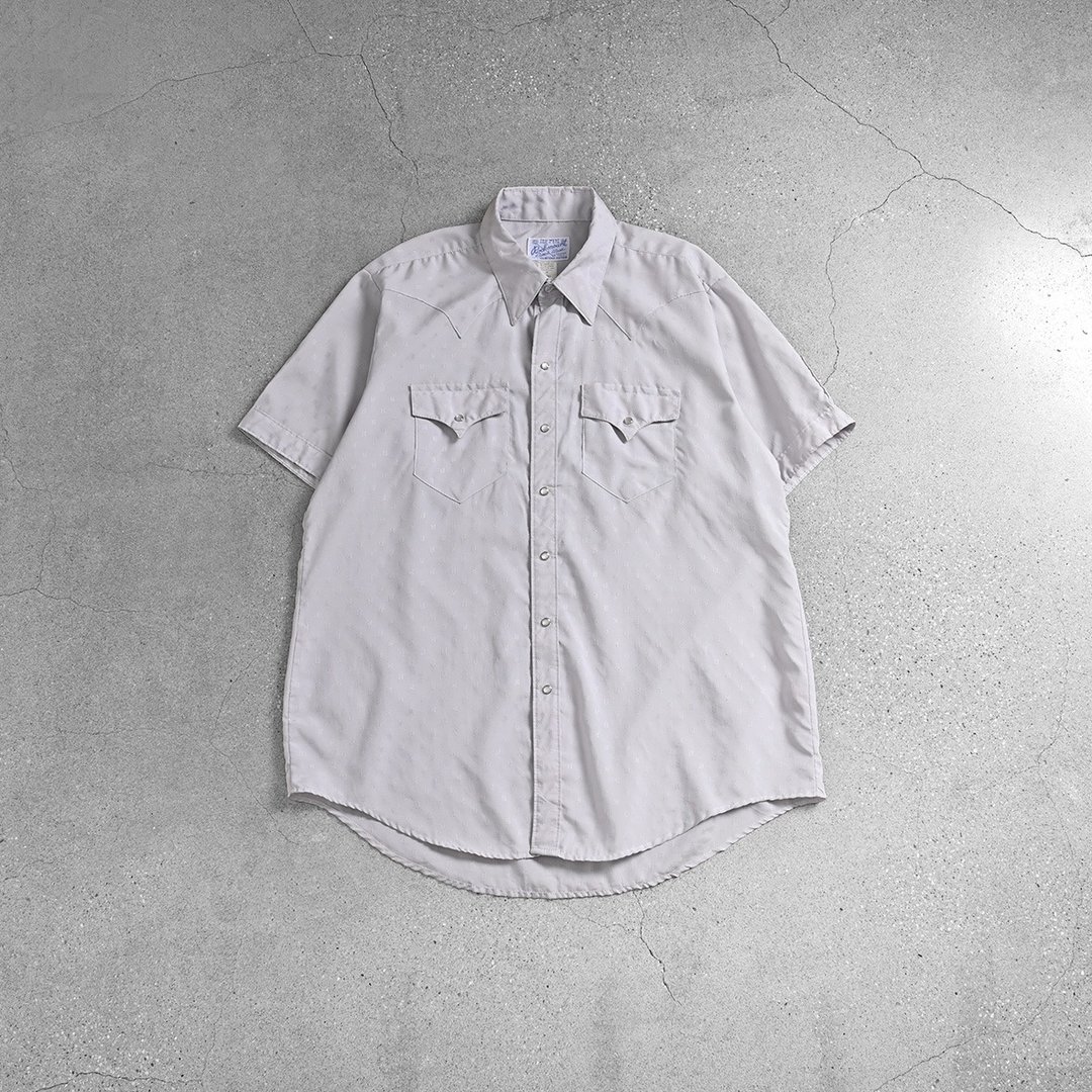 Vintage古着剑领衬衫 / 古巴领衬衫、夏季古着衬衫、复古美式衬衫 - 男装衬衫 - 其他材质 蓝色