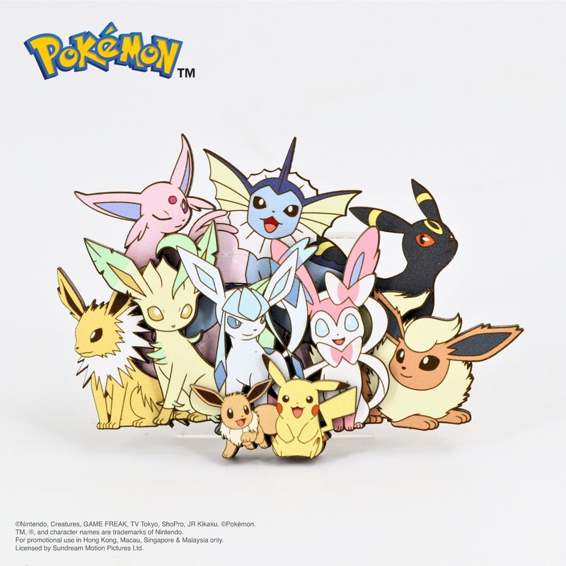 Pokémon磁石贴 - 伊布家族 - 冰箱贴/磁贴 - 木头 多色