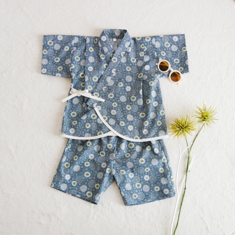 金贝花卉海军印花 - 童装上衣 - 棉．麻 多色