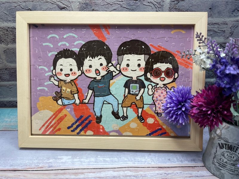 手绘【定制化拼图】专属下单专区 居家摆饰 纪念礼物 美好回忆 - 摆饰 - 其他材质 粉红色