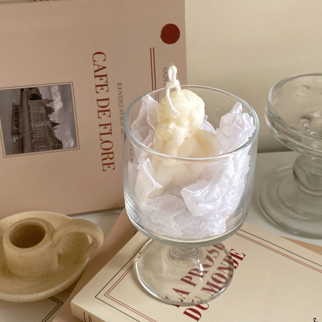 【文艺系列】托腮小天使 香氛蜡烛 造型蜡烛 - 蜡烛/烛台 - 蜡 