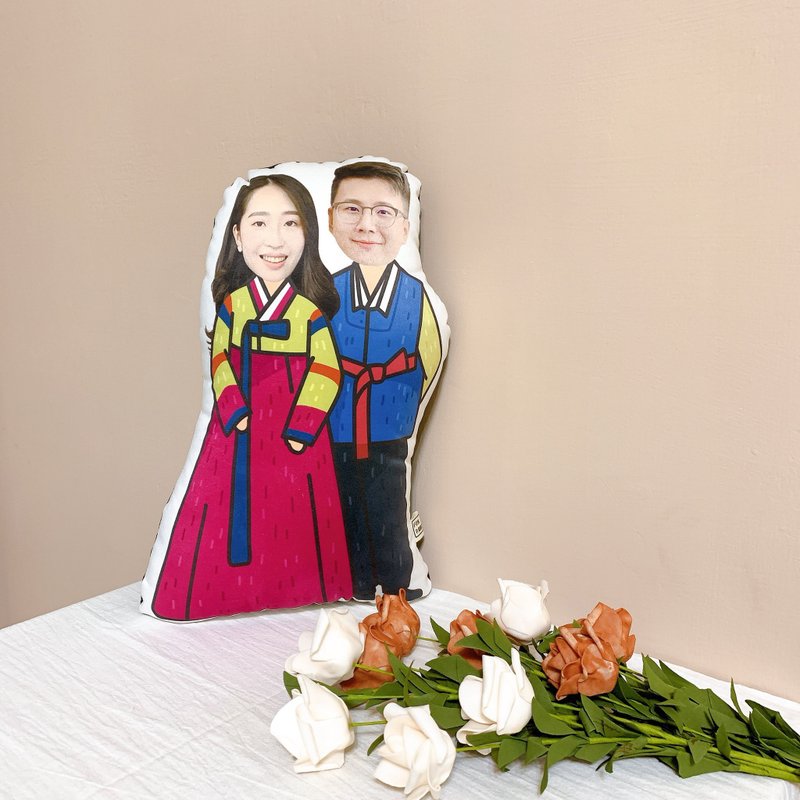 FunPrint 定制 Lya各国情侣服装插画抱枕 - 枕头/抱枕 - 其他材质 多色