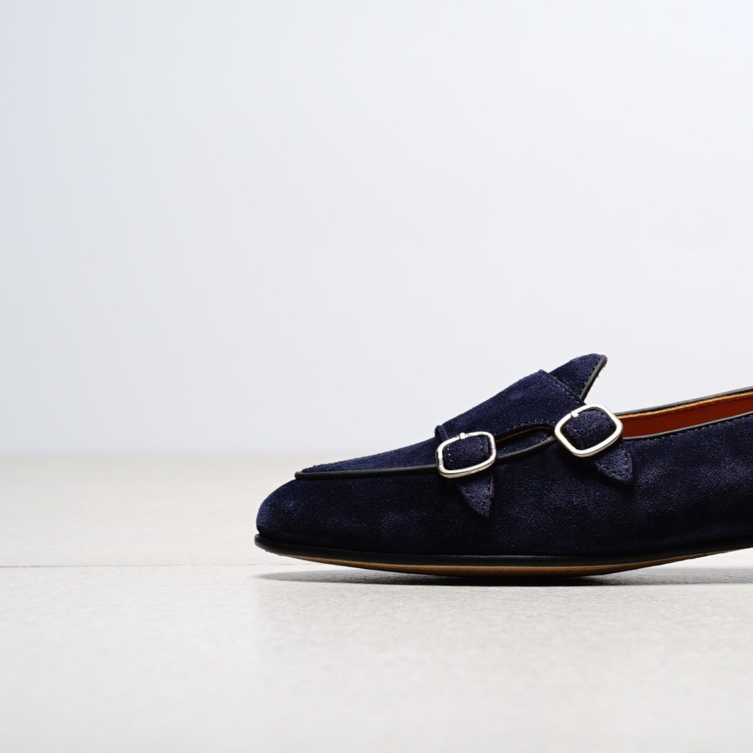 Berwick1707 比利时乐福鞋 Belgium Loafer 181 - 女款牛津鞋/乐福鞋 - 真皮 蓝色
