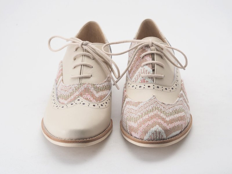 爱花牛津鞋- page1 - 女款牛津鞋/乐福鞋 - 真皮 白色