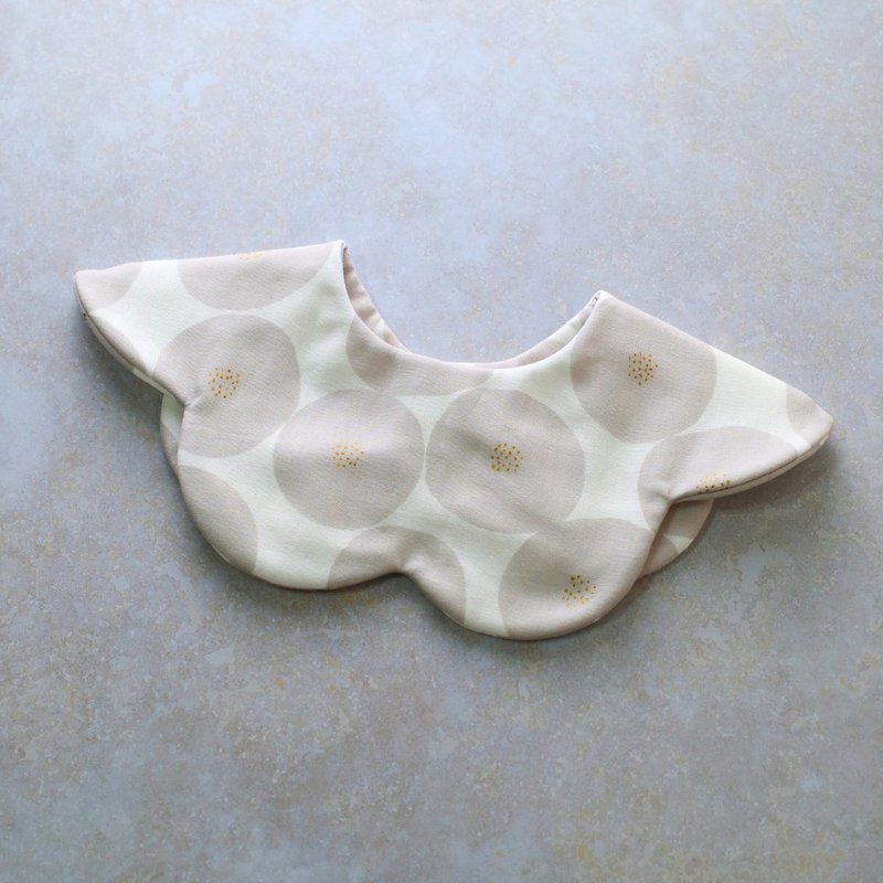 现货 - 八重纱多拿滋围兜 口水巾 - 灰霜丸子 (双面可用) - 围嘴/口水巾 - 棉．麻 灰色