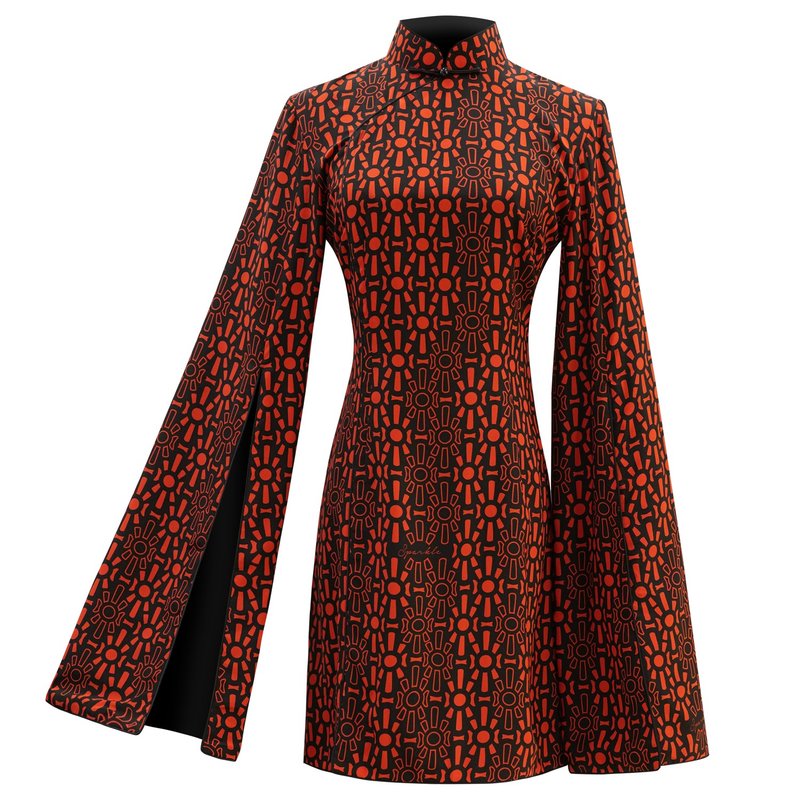 【铁闸】经典士多铁闸真丝长衫旗袍 | 国潮港风新中式 - 旗袍 - 丝．绢 