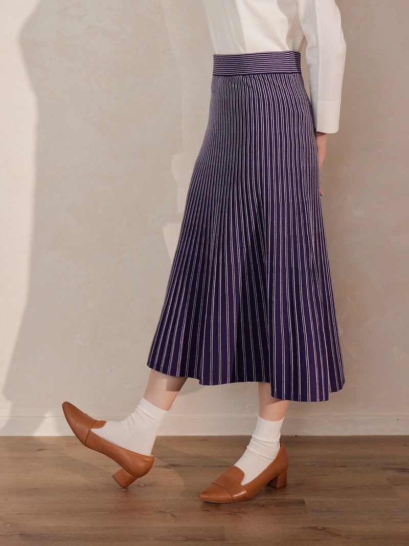 美人鱼摆动针织长裙-小晨夜 - 裙子 - 其他人造纤维 蓝色