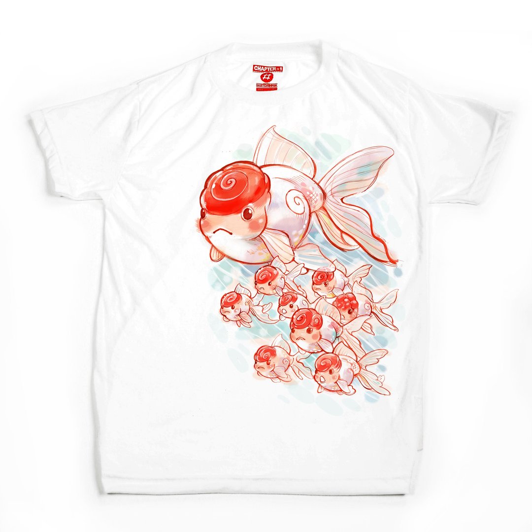 Oranda Goldfish breed Chapter One T-shirt - 男装上衣/T 恤 - 棉．麻 白色