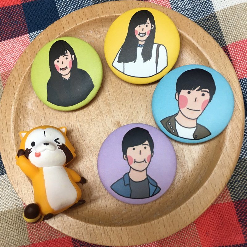 定制化单人小胸章(32mm) - 徽章/别针 - 塑料 