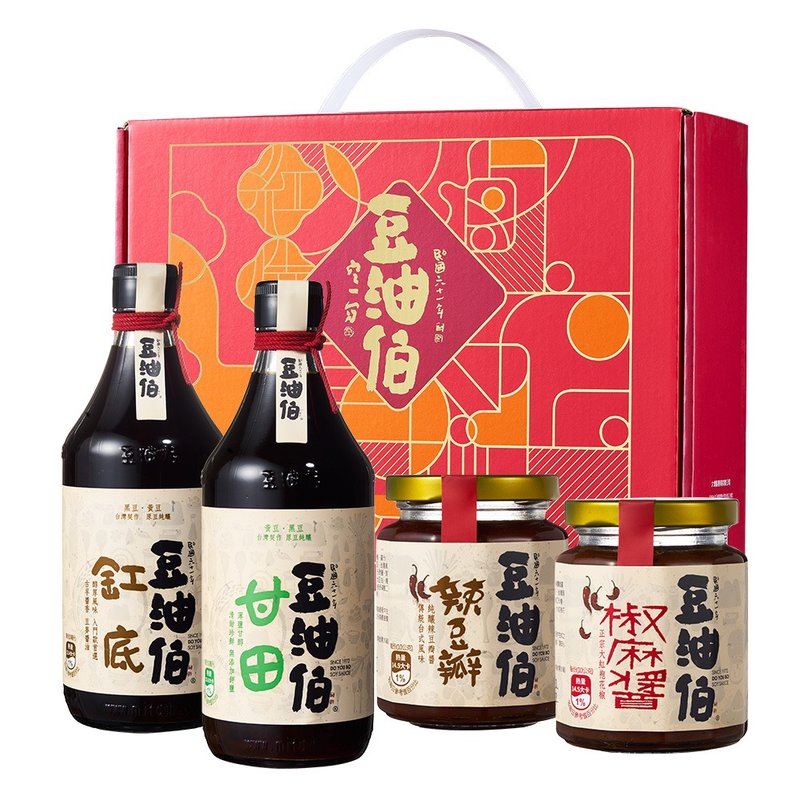 【豆油伯】老饕私藏酱油窗花礼盒  / 送礼自用首选 - 酱料/调味料 - 玻璃 