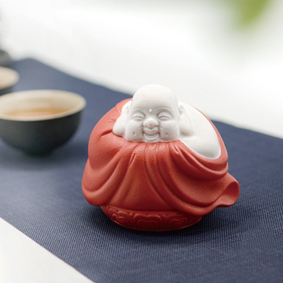 【节日礼物】陆宝 弥勒佛茶宠 - 茶具/茶杯 - 陶 