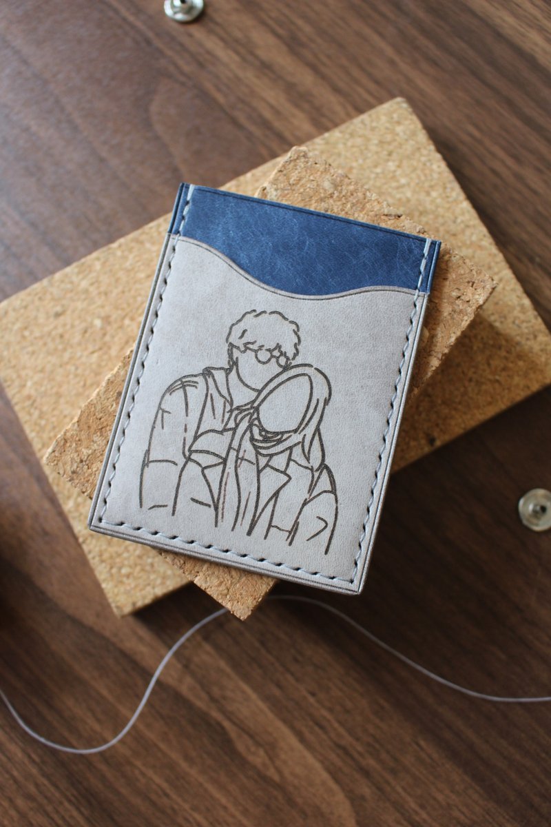 圣诞礼物【定制】直身三卡套 / 八达通套 / 员工证 / 皮革 - 名片夹/名片盒 - 真皮 